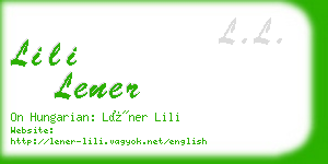 lili lener business card